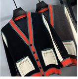 Color Block Cardi (Black or Charcoal)