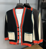 Color Block Cardi (Black or Charcoal)