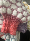 Bubble Crochet Knit Pastel Colorblock Cardigan