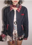 Denim and Plaid Jacket