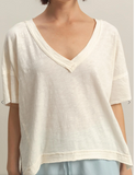 Vneck OuterStitch BoxyTee (Color Options)