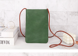 Genuine Leather Mobile Phone Crossbody ( Color Options)