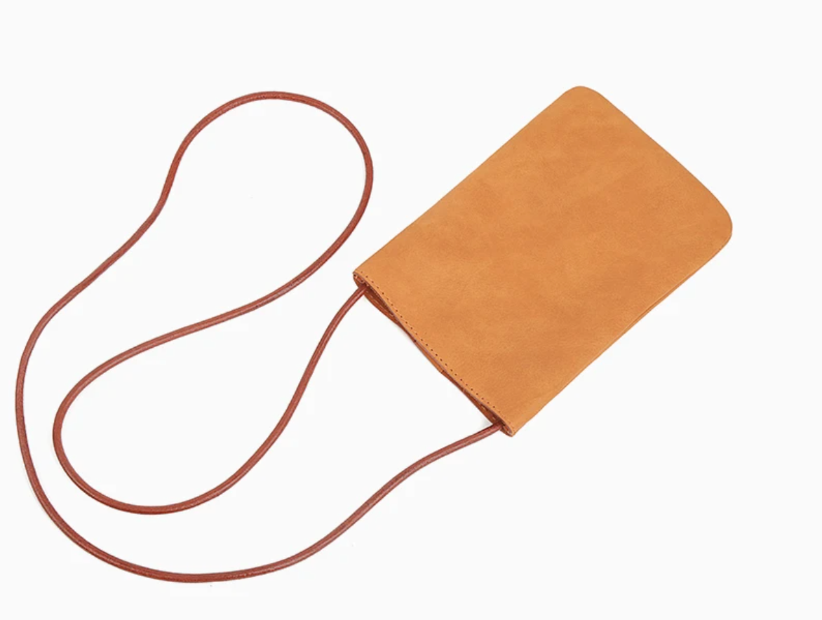 Genuine Leather Mobile Phone Crossbody ( Color Options)