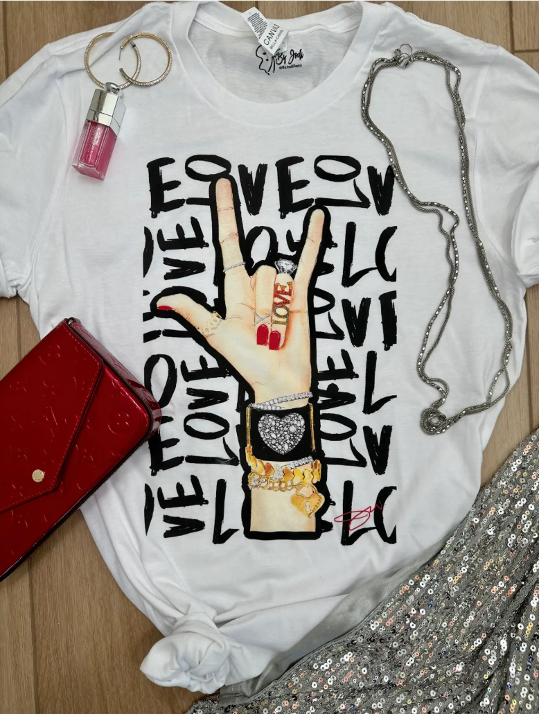 LOVE LOVE TSHIRT BY JODI B