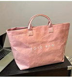 PINK LARGE SHINEY PATTON PLASTIC TOTE BAG