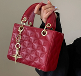 MINI Quilted Tote with Charm Box Purse w/Shoulder Strap