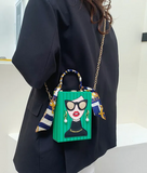 Cobalt Blue Face Glam Mini box Purse