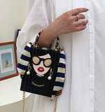 Cobalt Blue Face Glam Mini box Purse