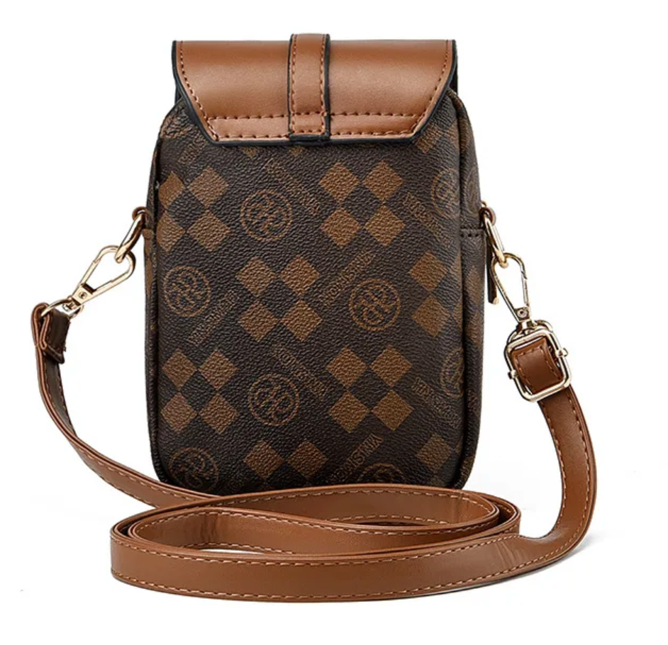 Leather Double Zip Crossbody