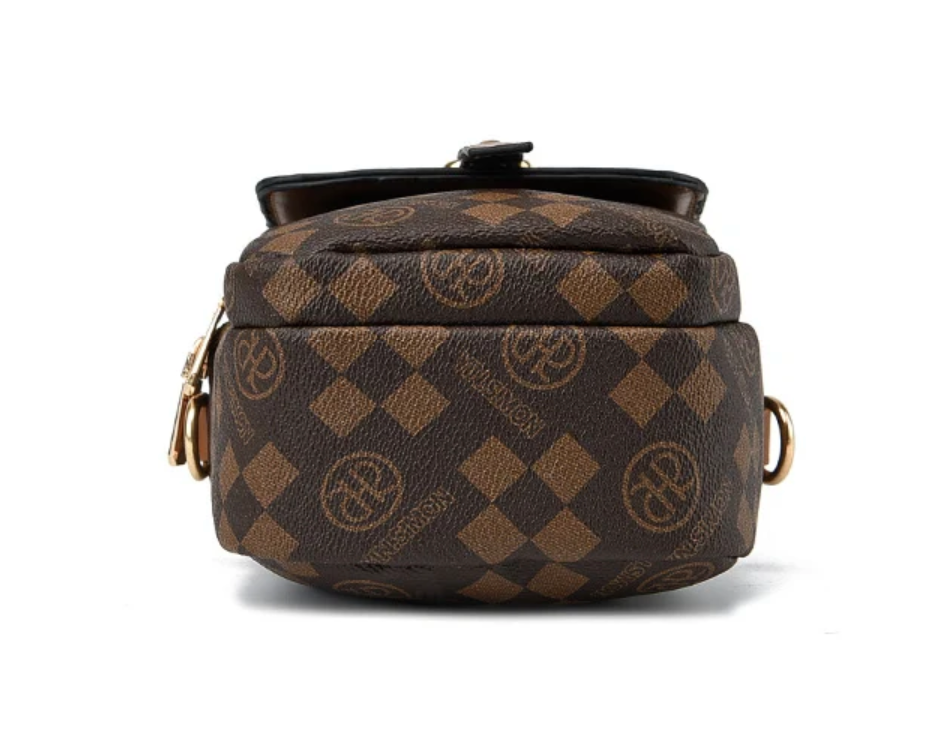 Leather Double Zip Crossbody