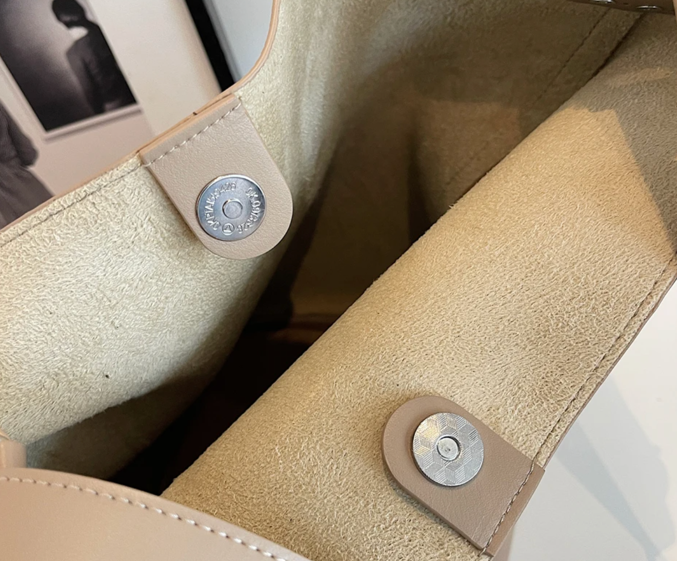 Genuine Leather Shoulder Shopper Bucket Bag (COLOR OPTIONS)