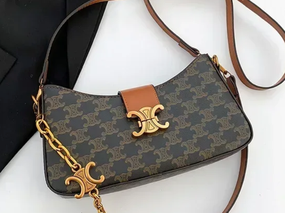 Mini Leather Crescent Shoulder Bag (Color Options)