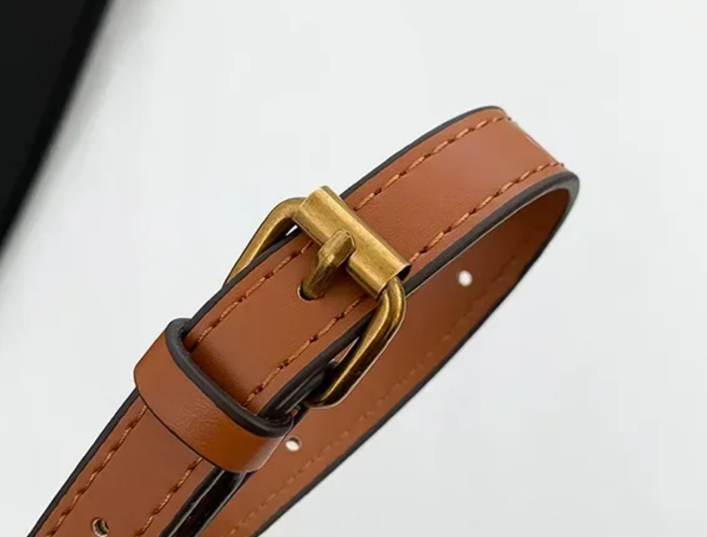 Mini Leather Crescent Shoulder Bag (Color Options)