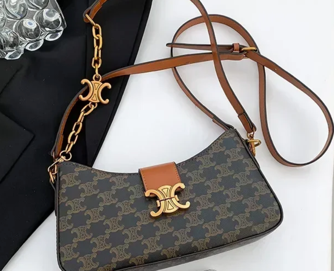 Mini Leather Crescent Shoulder Bag (Color Options)