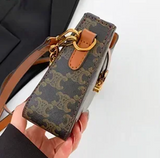 Mini Leather Crescent Shoulder Bag (Color Options)