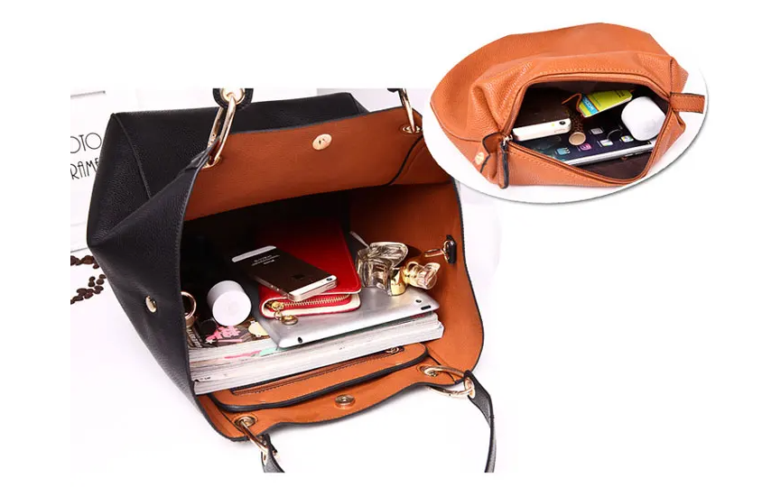 Leather Burgandy Wine Leather Tote 2 pieces