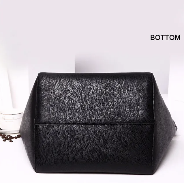 Leather Burgandy Wine Leather Tote 2 pieces
