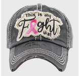 This is MY Fight PINK RIBBON Distressed Baseball Cap
