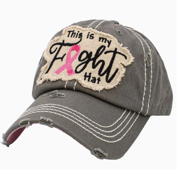 This is MY Fight PINK RIBBON Distressed Baseball Cap