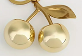GOLDEN CHERRIES PURSE CHARM KEY CHAIN
