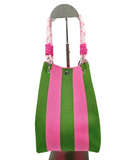 Emerald Pink KNITTED BEACH TRAVEL WEEKEND TOTE