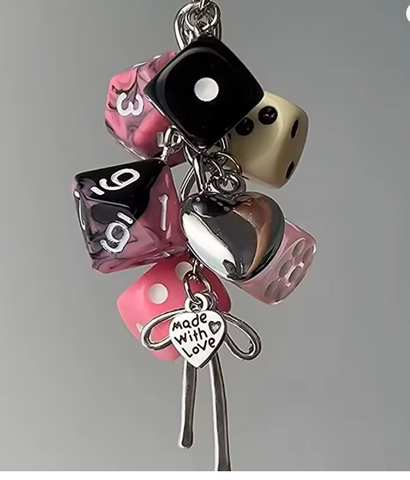 Roll the Dice Purse Charm Key Chain