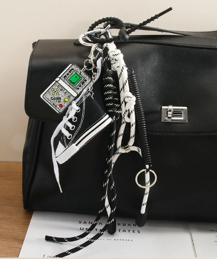 HIGH TOP Black Sneaker Scoreboard Purse Charm