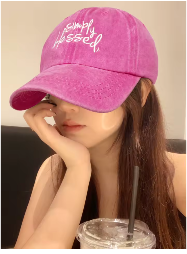 Distressed "Simply Blessed" Baseball Cap (Color Options)