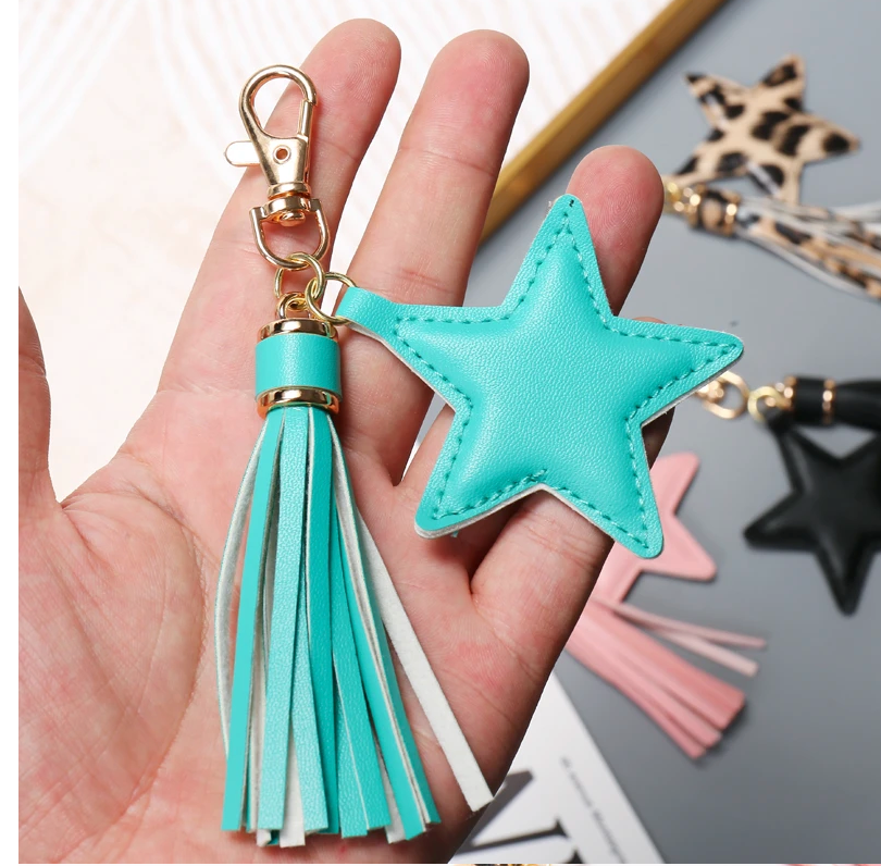 HEART and TASSEL PURSE CHARM Key Chain (COLOR OPTIONS)