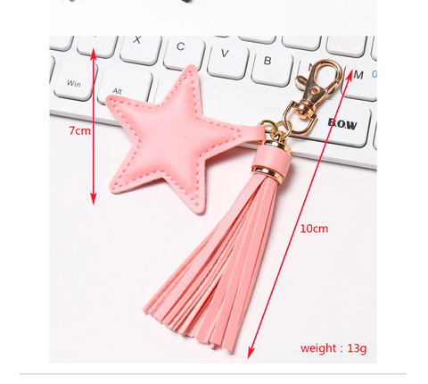 HEART and TASSEL PURSE CHARM Key Chain (COLOR OPTIONS)