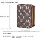 Monogramed Leather Zip Card Holder Wallet