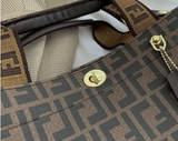 Monogrammed Leather 2 Strap Large Tote Computer Bag
