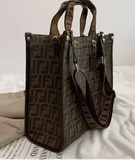 Monogrammed Leather 2 Strap Large Tote Computer Bag