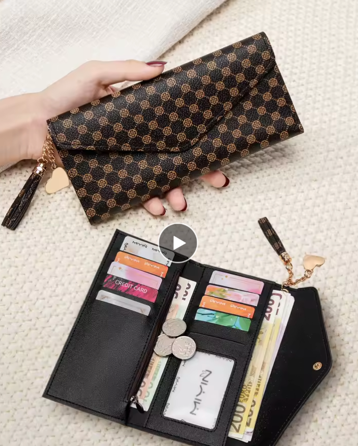 Monogramed Leather Wallet Purse Charm Tassel (Color Options)