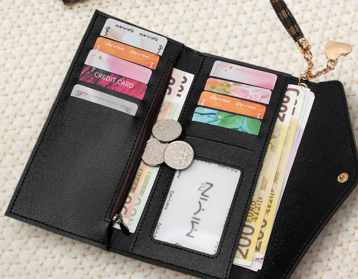 Monogramed Leather Wallet Purse Charm Tassel (Color Options)