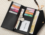 Monogramed Leather Wallet Purse Charm Tassel (Color Options)