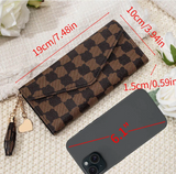 Monogramed Leather Wallet Purse Charm Tassel (Color Options)