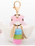 Paris Eiffel Tower Macaroon Stack Purse Charm Key Chain (Color Options)