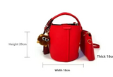 MINI BUCKET TOTE with Scarf and Purse Charm (COLOR OPTIONS)