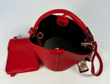 MINI BUCKET TOTE with Scarf and Purse Charm (COLOR OPTIONS)
