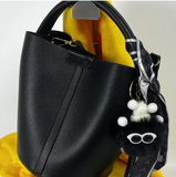 MINI BUCKET TOTE with Scarf and Purse Charm (COLOR OPTIONS)