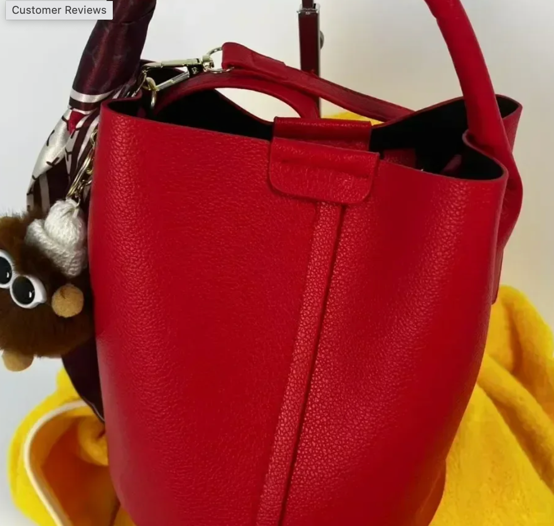 MINI BUCKET TOTE with Scarf and Purse Charm (COLOR OPTIONS)