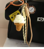 VANILLA SCOOP ICE CREAM CONE  CASSETTE TAPE PURSE CHARM