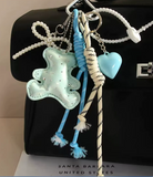 Baby Blue Bear Purse Charm. DIAPER BAG CHARM  BABY SHOWER GIFT!