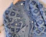 ELEVATED FRAYED DENIM JEAN JACKET