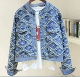 ELEVATED FRAYED DENIM JEAN JACKET