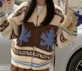FALL LEAVES Cardigan Sweater