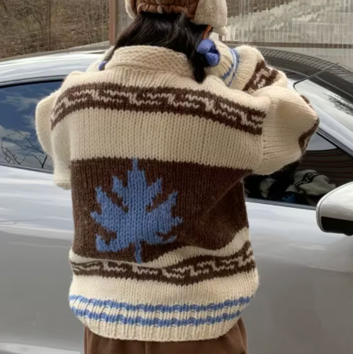 FALL LEAVES Cardigan Sweater