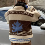 FALL LEAVES Cardigan Sweater