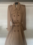 VINTAGE PIERRE CARDIN WOOL GABARDINE TRENCH COAT DESIGNER